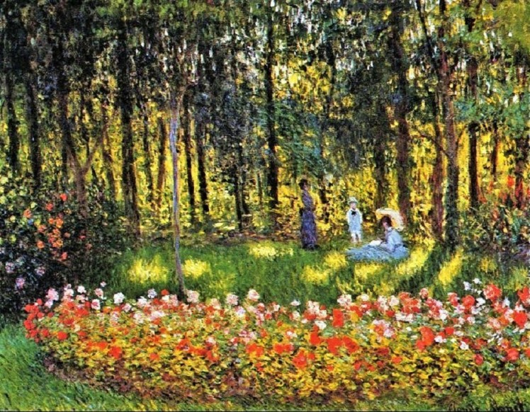 Pierre Auguste Renoir - Claude Monet Painting In His Garden At